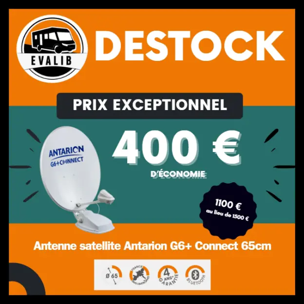 Antenne Satellite Automatique Antarion G6+ Connect spécial camping-car